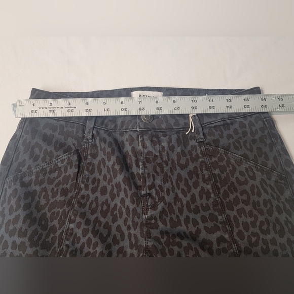 PISTOLA 27-IN Hannah Leopard Print Cargo Skinny Jean Gold Tone Cargo Zippers - Picture 2 of 9